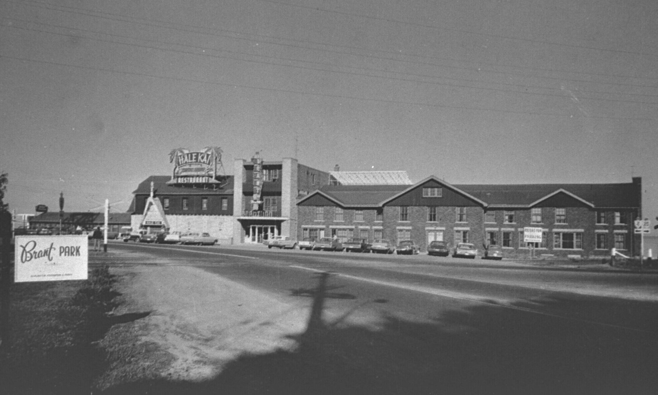 black-and-white photo of an inn